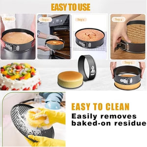 3-Piece Springform Cake Pan Set