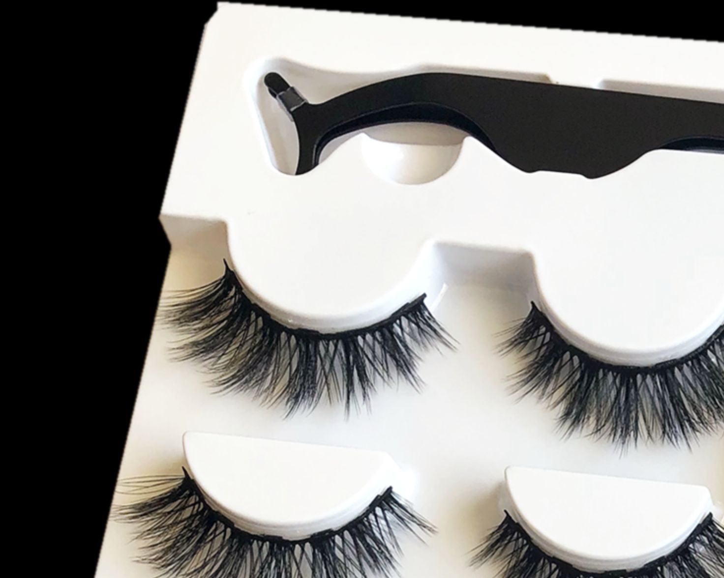 A Pair Of False Eyelashes With Magnets