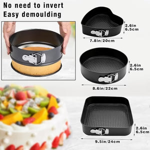 3-Piece Springform Cake Pan Set