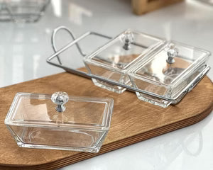 Acrylic Dry Fruit & Snack Jar Set with Serving Tray